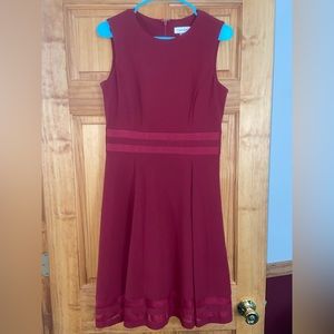 Red Calvin Klein dress.
